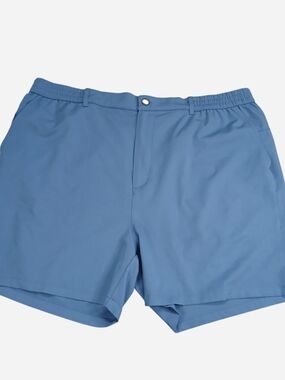 Gradual Men’s Blue Solid Chino Shorts Elastic Waist Big & Tall 3XL